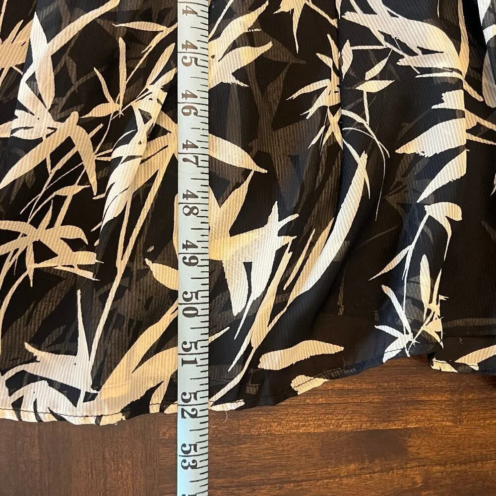 NWT Express Kimonos Sheer Long Line Brown & Tan Top or Cover Up  Size M/L - Picture 13 of 14